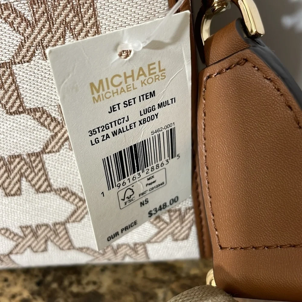 Michael Kors large zip around wallet crossbody Jet set Item